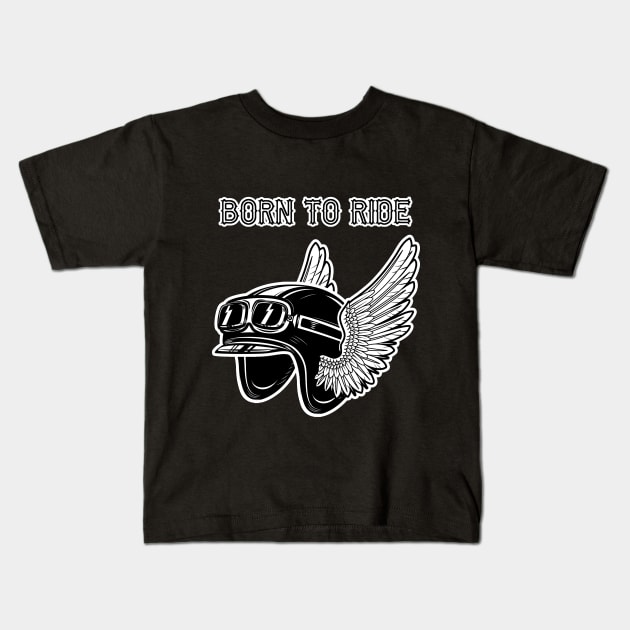 Born to Ride Kids T-Shirt by MarceloMoretti90